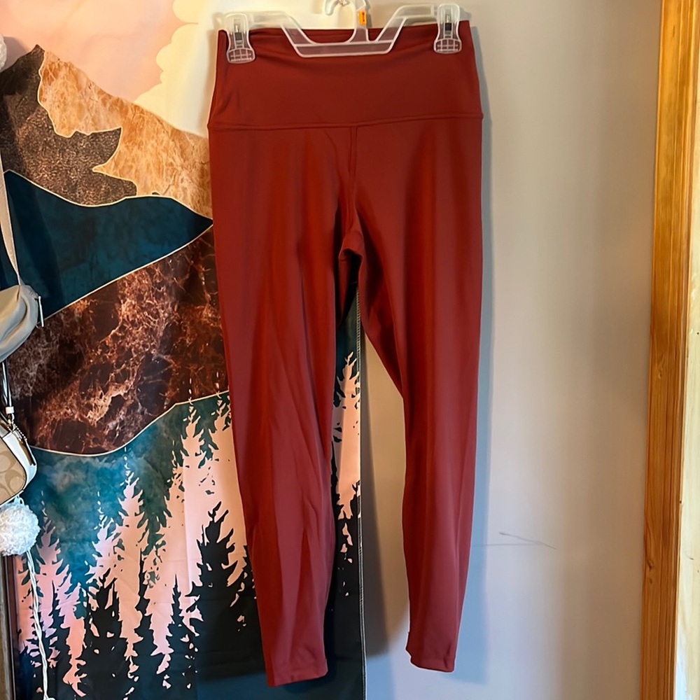 High-Waist Rust Colored Leggings